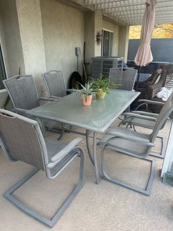 Outdoor Patio Dining Set Table and 6 Chairs