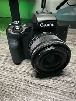 Canon EOS M50 Mirrorless Camera + Lens – Good Condition