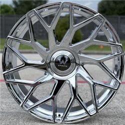 brand new all chrome wheels and tires