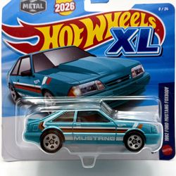 Hot Wheels XL Diecast Model Car - 1992 Ford Mustang Foxbody 