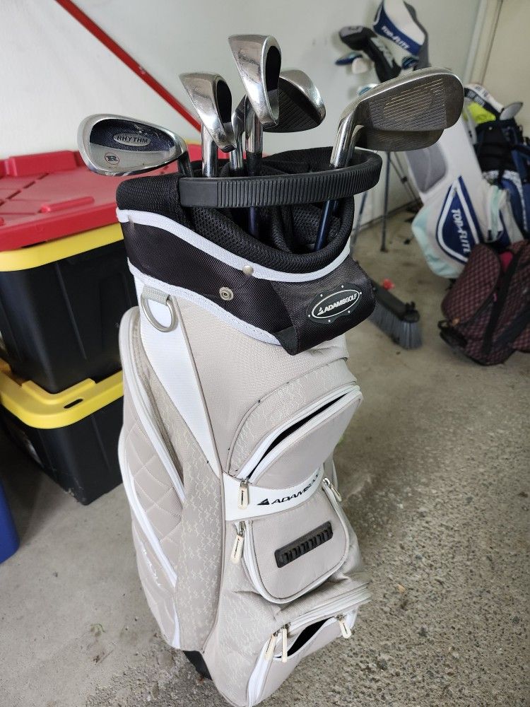 Adam's Golf Bag With 6 Clubs