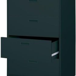 Staples HL1000 Lateral File Cabinet, 30" Wide, 4-Drawer,
Black
