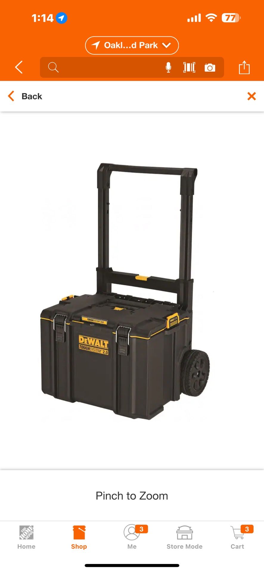  DEWALT TOUGHSYSTEM 2.0 24 in. W Modular Tool Box 840 More 100 Available