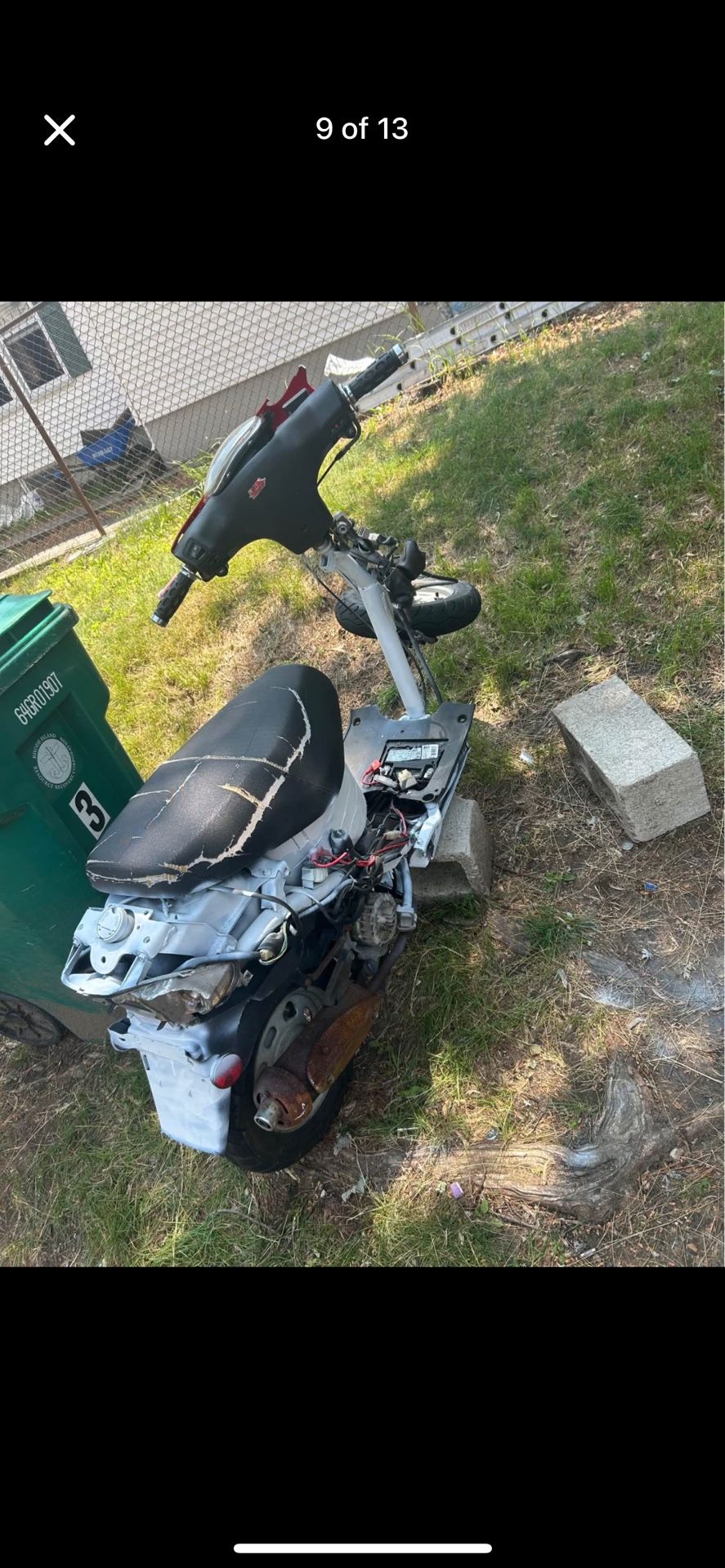 50 Cc Moped Turns Right On Needs Front Forks