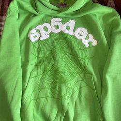 Sp5der Hoodie (Light green) Size:M