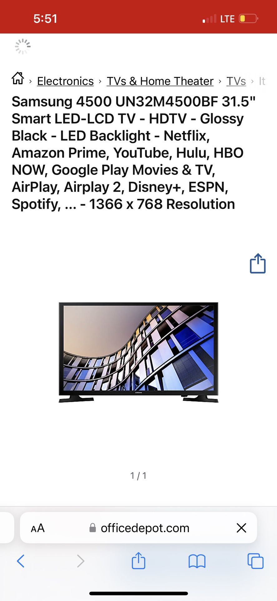 Samsung Tv Inch Smart 32