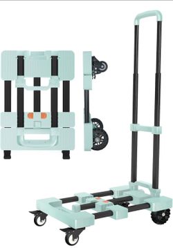 Sturdy Plastic Folding Hand Truck Dolly Cart 500lbs for Travel/Home Use
Retractable Handle & Extendable Deck Collapsible Dolly Cart