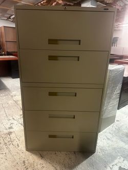 OFFICE/HOME FILE CABINET 5 DRAWERS LATERAL METAL FILE