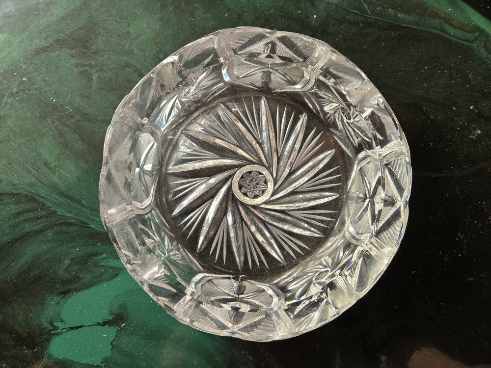 Vintage Crystal Ashtray 