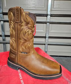 Justin Handler Size 9.5 Mens Brown Composite Safety Toe Boots.