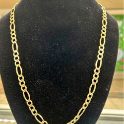 10k Real Gold Figaro Chain 6.5mm 