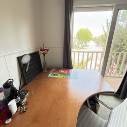 Brown Wood Corner Desk