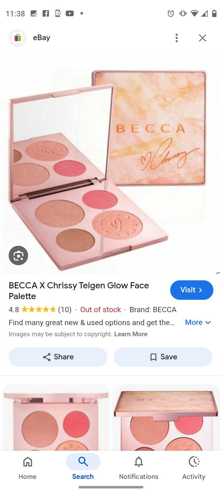 Becca Glow Face Palette New