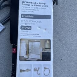 Delta Crestfield Sliding Shower Door Handles – Brushed Nickel