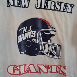 NFL New Jersey Giants Football Nostalgial Tee Sz L NY NJ