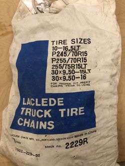 Brand new tire CHAINS ,never used $50