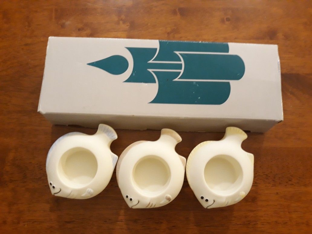 PartyLite Aqua Pals Fish Floating Candle Holders