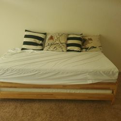 Twin Bed Combo (3 Mattresses IncludedStackable Solid Wood Twin Beds + 3 Mattresses)