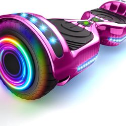 hoverboards with Bluetooth Flash Wheel,hoverboard built-in wireless speaker,self balancing scooters with LED Light (PINK)