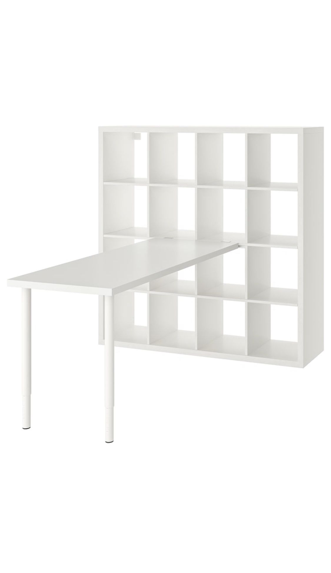 White Book Shelf And Table