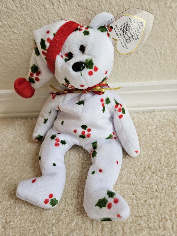 Beanie Babies Collection  1998 Holiday Teddy  Retired Beanie Bears  Holiday Teddy Bear  Christmas Bear  Christmas Gift