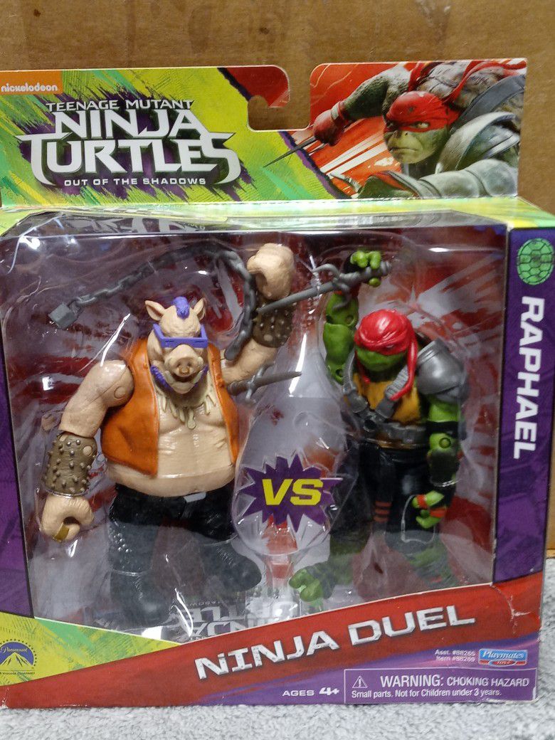 Shadow Ninja Dual Bebop Versus Raphael Teenage Mutant Ninja Turtles 2016 New