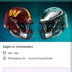 Pair of Eagles Tickets Washington Commanders vs Philadelphia Eagles