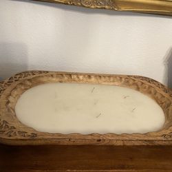 Extra large Wooden Dough Bowl Candle, Firm price
