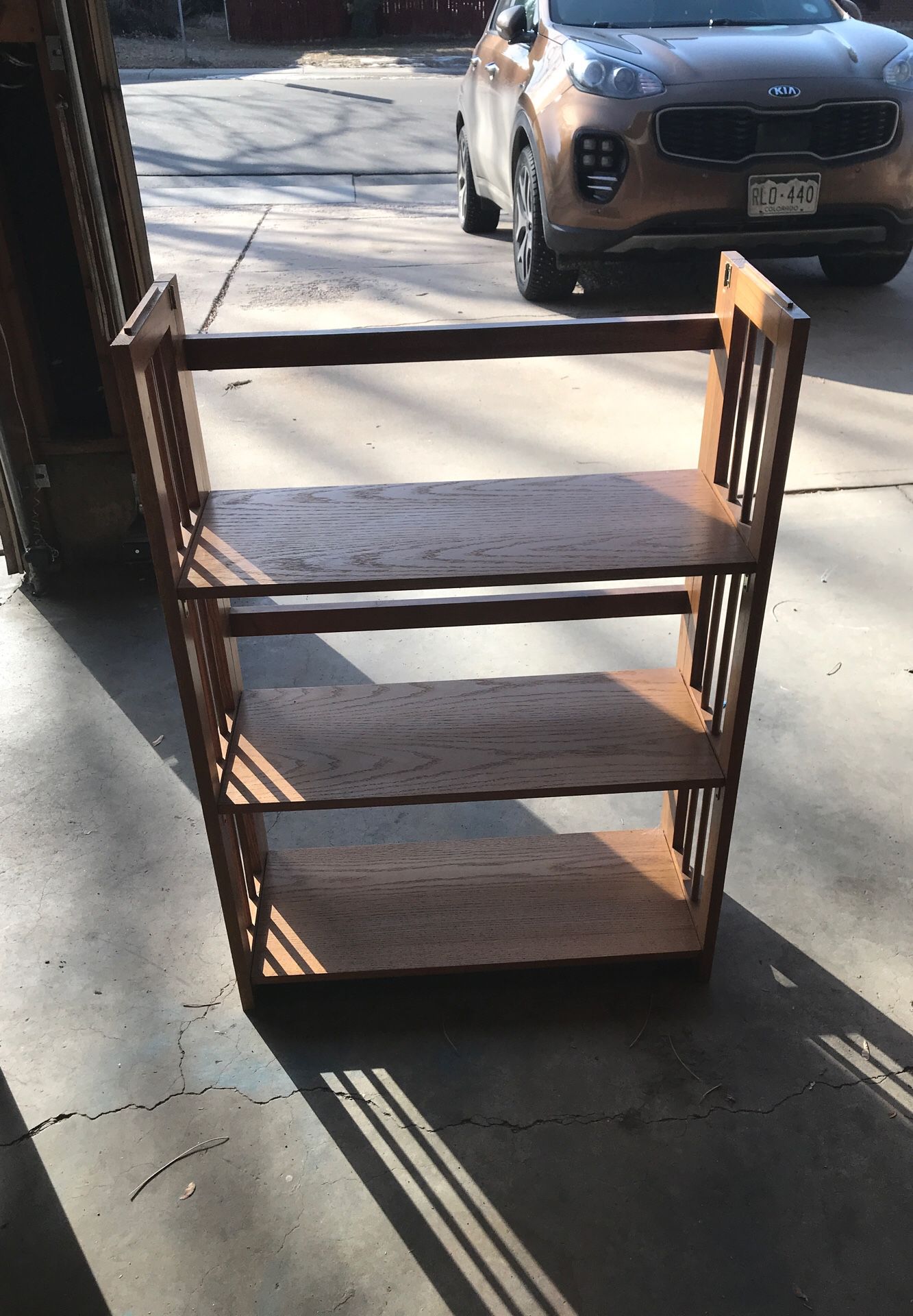 Solid Oak Folding Shelves