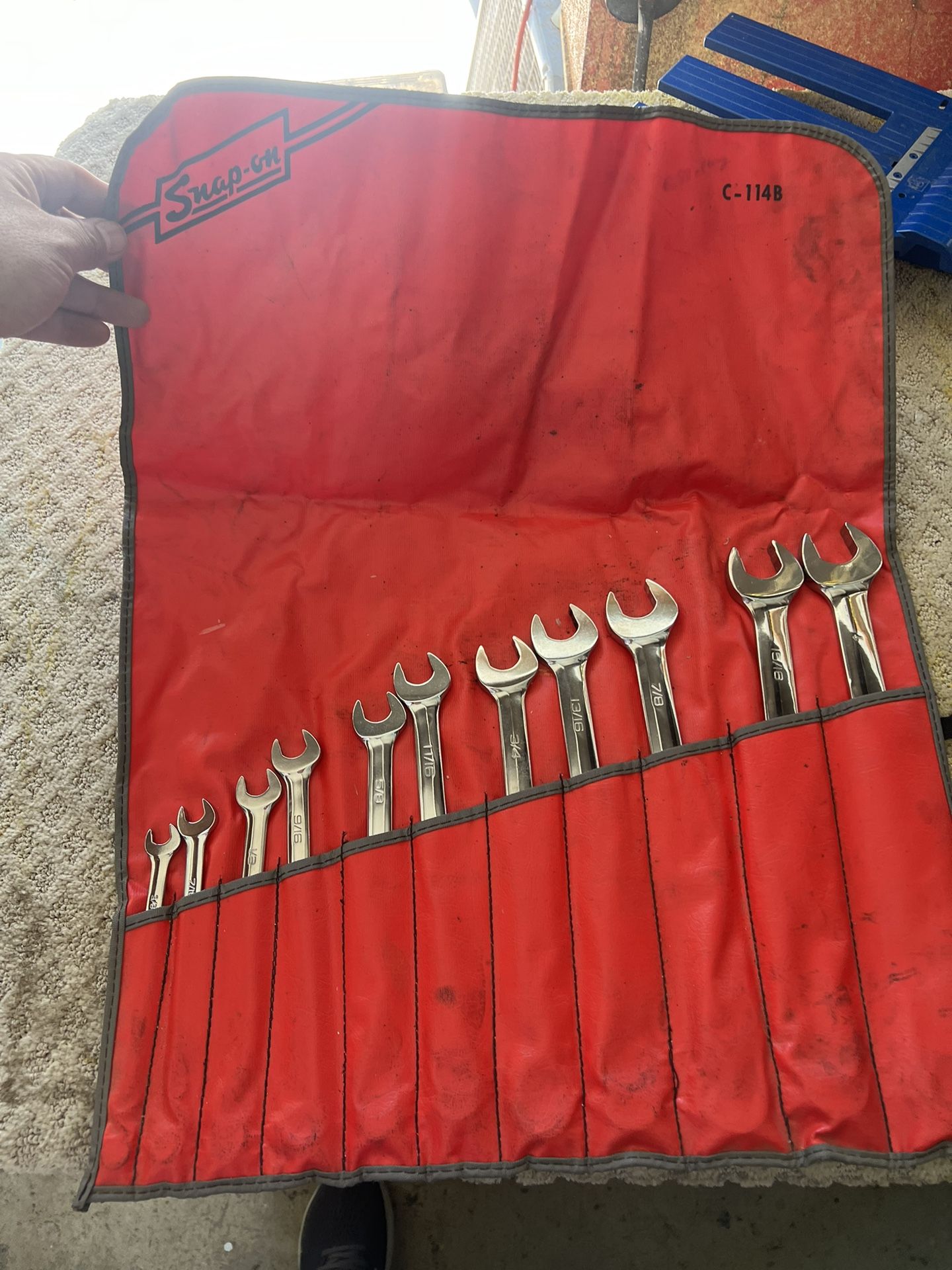 Vintage Snap-on Wrench Set. 11 Pcs. 3/8 To 1”
