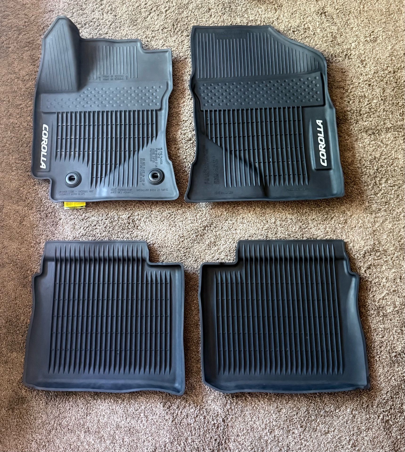 2015 Toyota Corolla Floor Mats