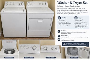 Washer and Dryer