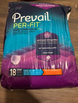 Prevail Per-Fit Women's Daily Underwear Large 18ct