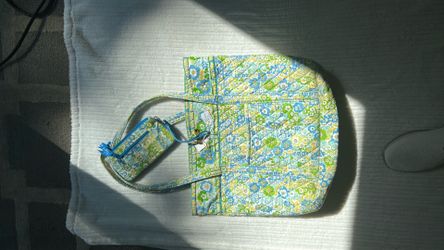 Retired Vera Bradley, shoulder tote, and matching wallet