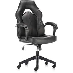 Black Leather Office Gaming Chair