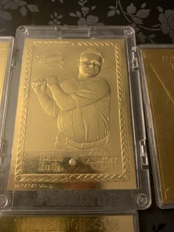 1994 Pro Mint 22 K Gold Baseball Limited Edition Cards With Babe Ruth Willie Mays And More