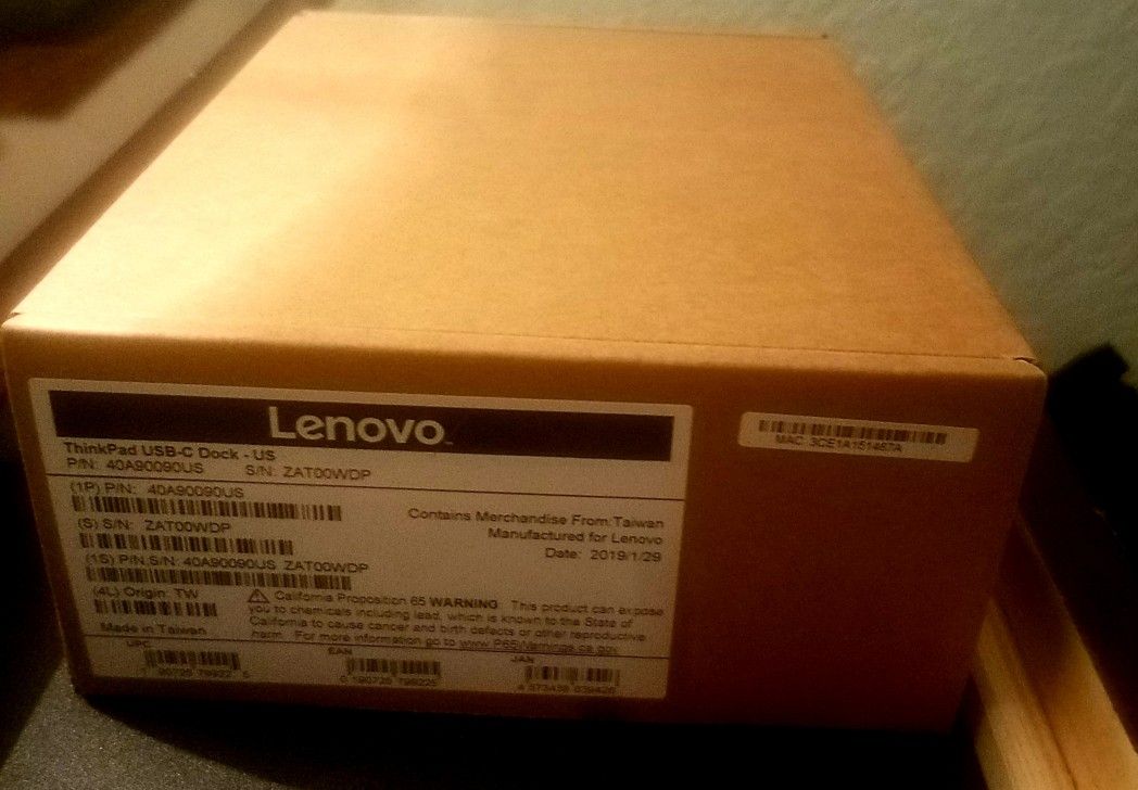 40A90090US Lenovo USB-C Dock Supports Charging For Thinkpad 13 2nd Gen