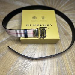Burberry Check TB Belt *Brand New With Original Box