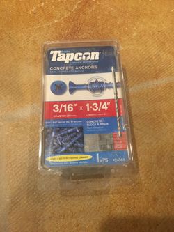 Tapcon Concrete Anchors! New in box with drill bit!
