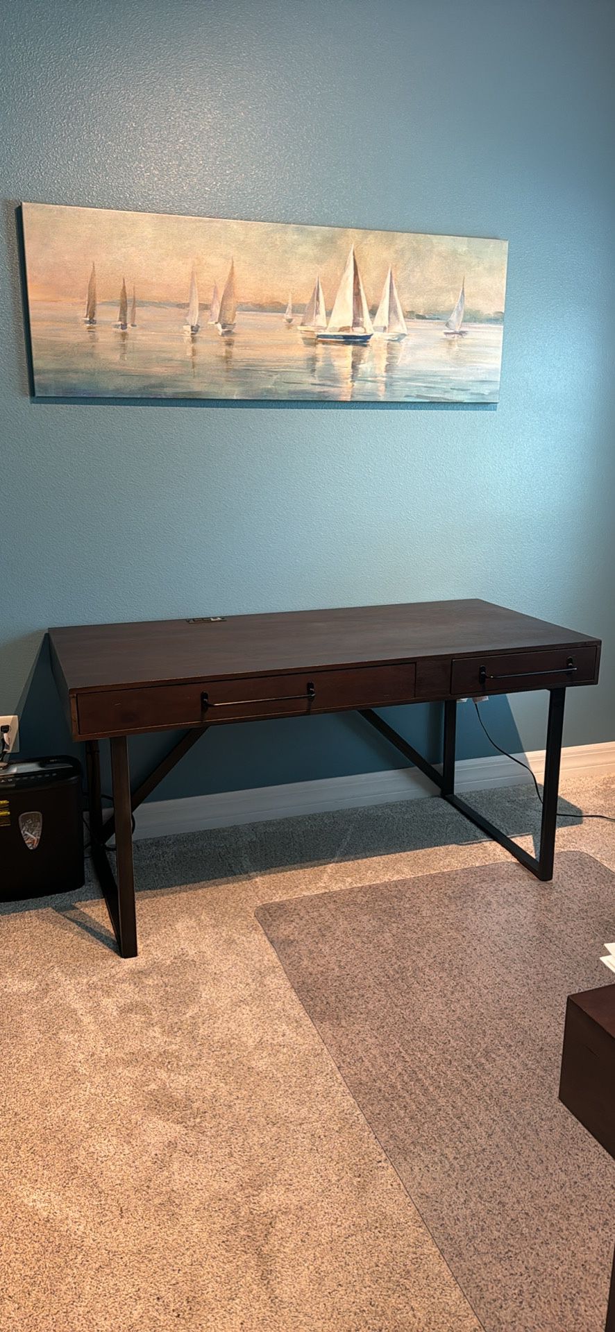 60" Home Office Desk with USB Charging