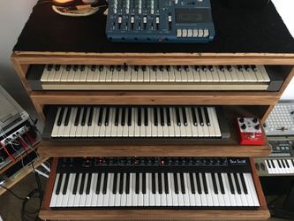Custom Synth Cabinet - Reclaimed Walnut