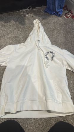 white chrome heart hoodie men’s S