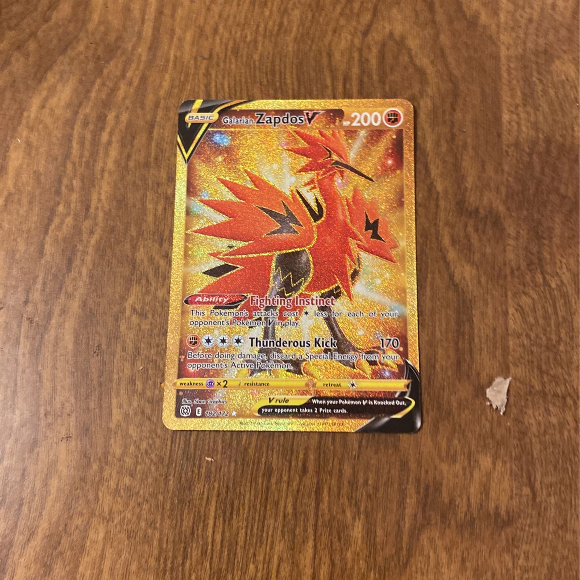 Galarian Zapdos V Golden