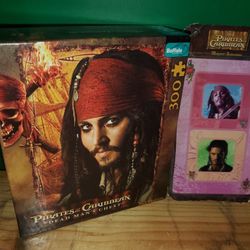 Pirates Of The Caribbean/Dead Mans Chest Jack Sparrow 500 Piece Puzzle And Pirates 5 Piece Magnet Activicty Set! 