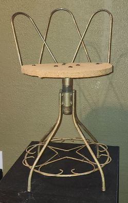 Vintage Mid Century Or Hollywood Regency Adjustable Stool