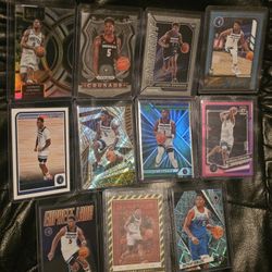 Anthony Edwards Rookie Cards! 11 Card Lot! Rc Cards! Inserts! Holo Foil! Silver Prizm! Parallels! 