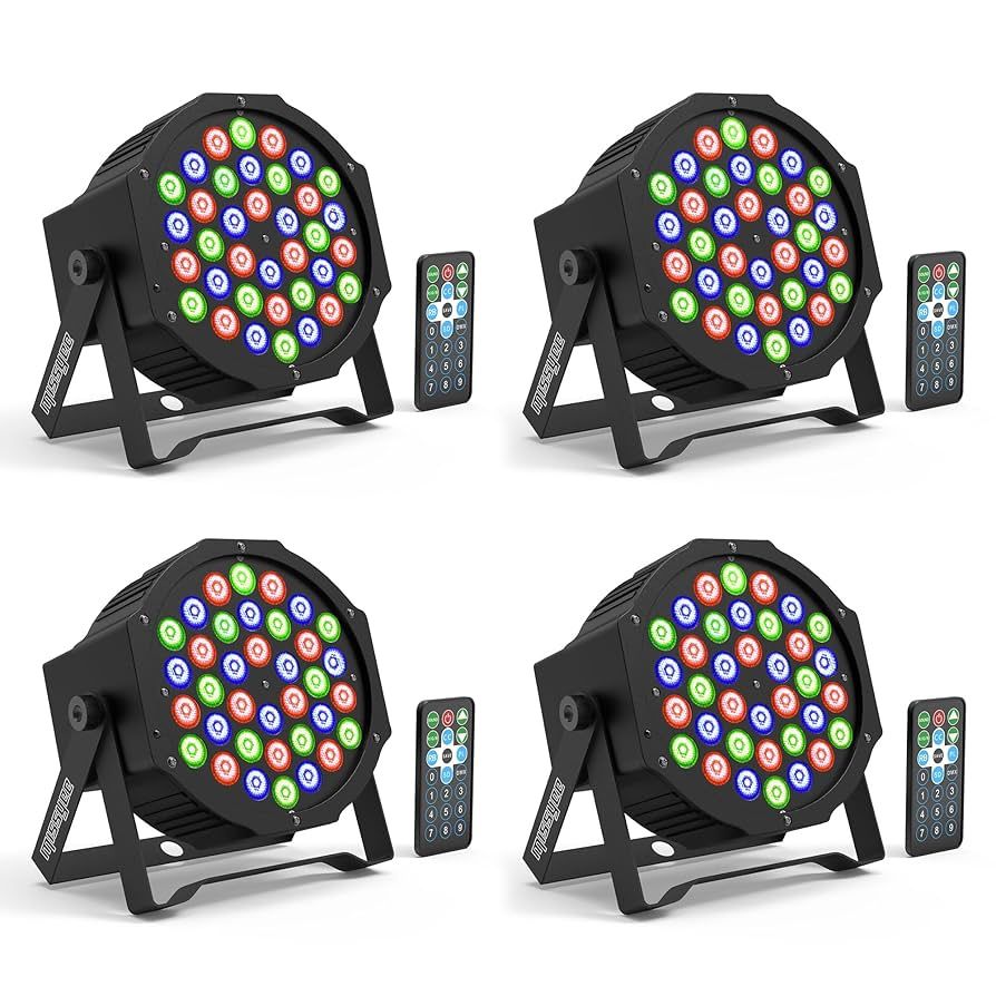 (4) Pack Of 36 RGB LED DJ Stage Uplight