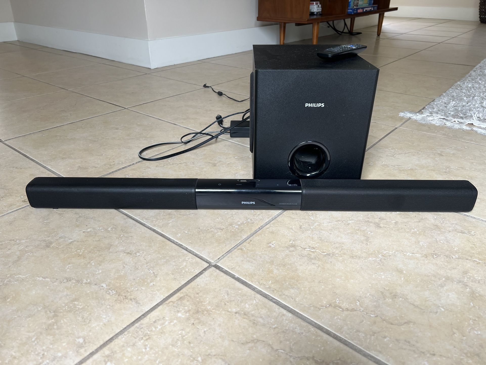 Philips Sound Bar With Wireless Subwoofer 