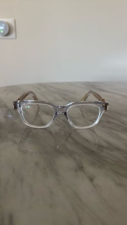 Chrome Hearts Vagillionaire III clear and gold glasses