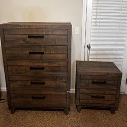 Matching Dresser And Bedside Table